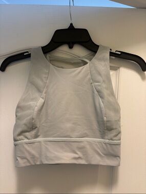 lululemon athletica Light Gray High-Neck Sports Bra
